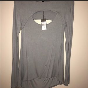 BCBGMaxAzria NWT Grey Blouse XXS